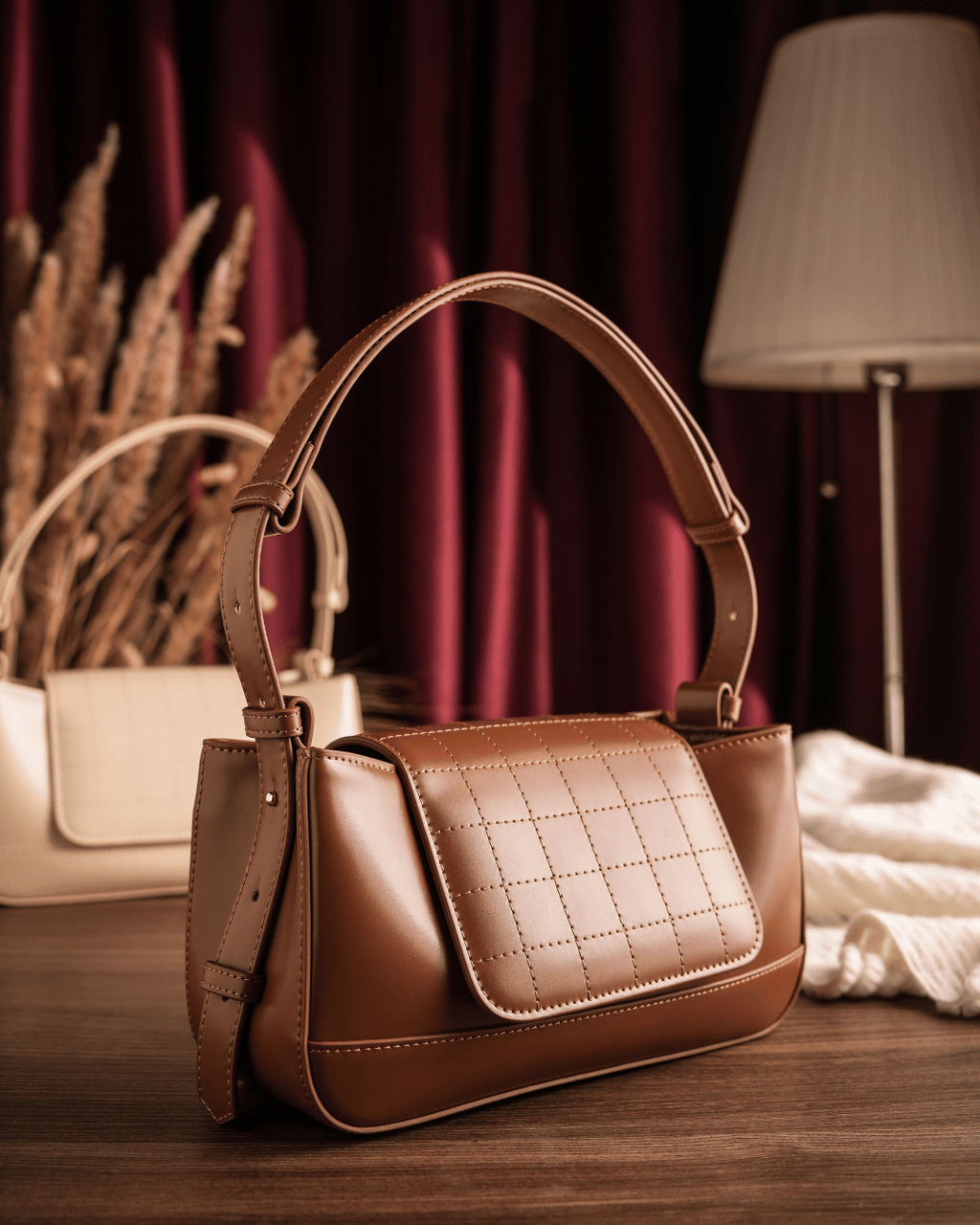 Mia Shoulder Bag - Camel Brown