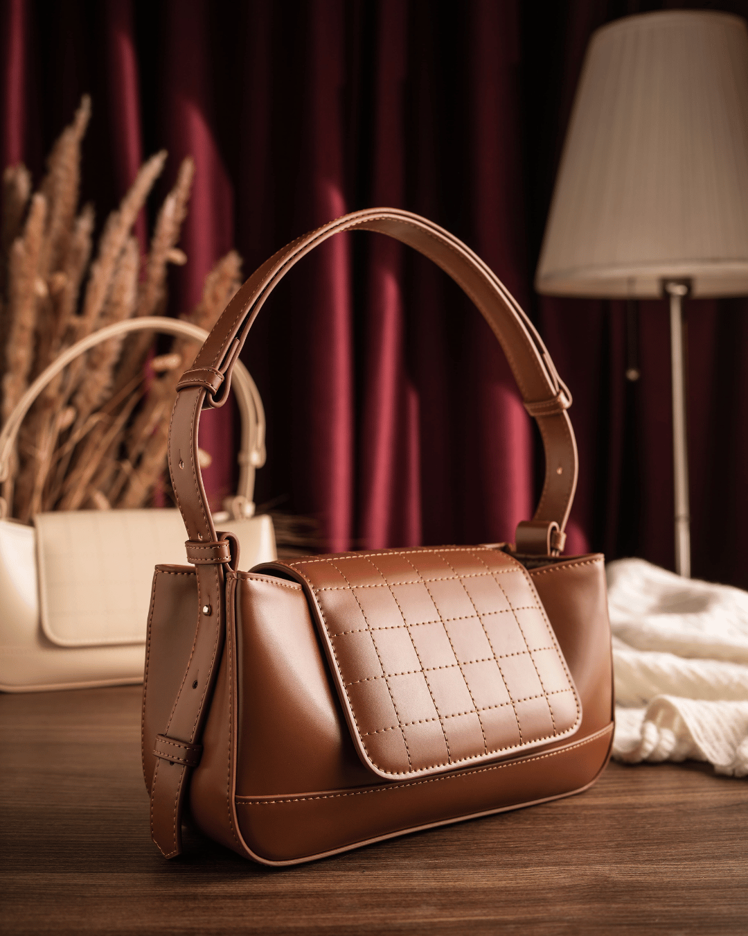 Mia Shoulder Bag - Camel Brown