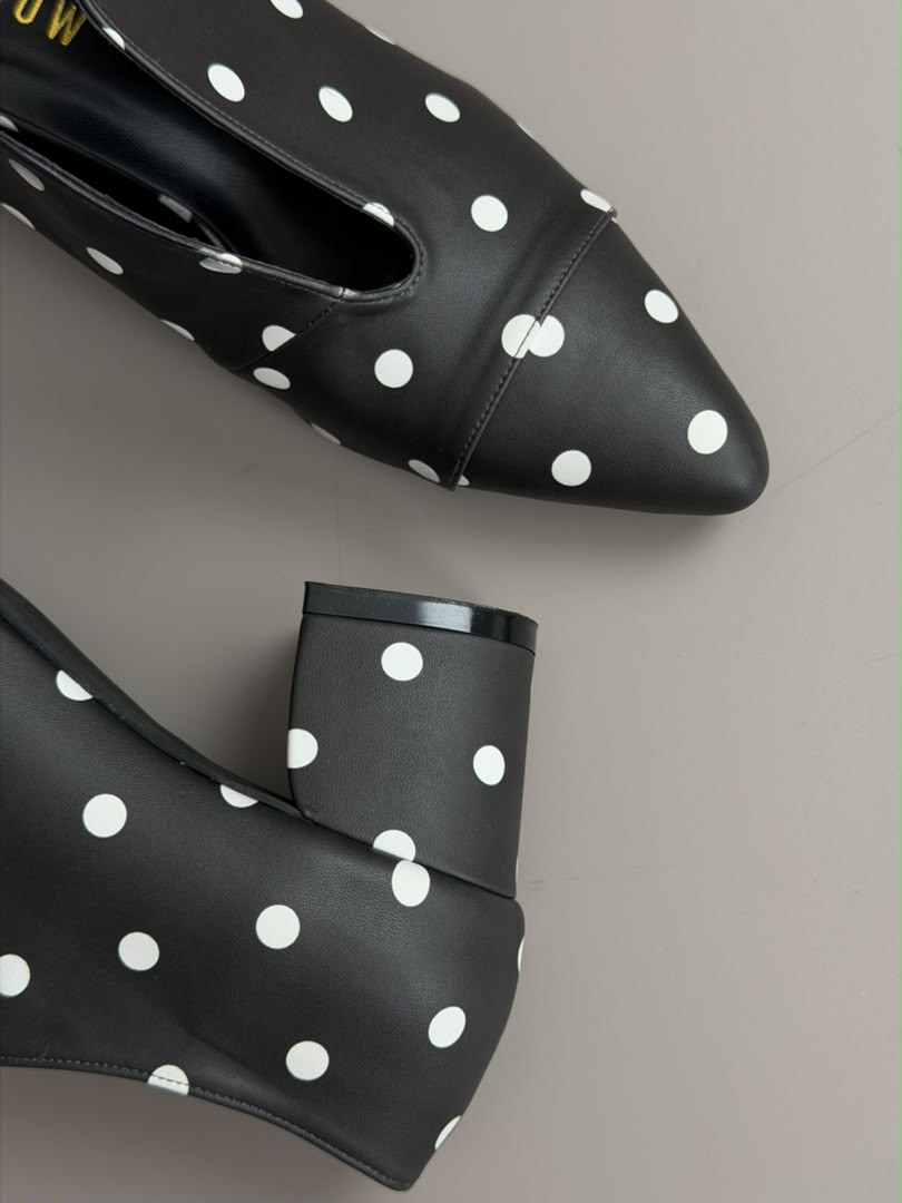 Jayla Opal Heels Chunky - Polka Dots (Preorder)