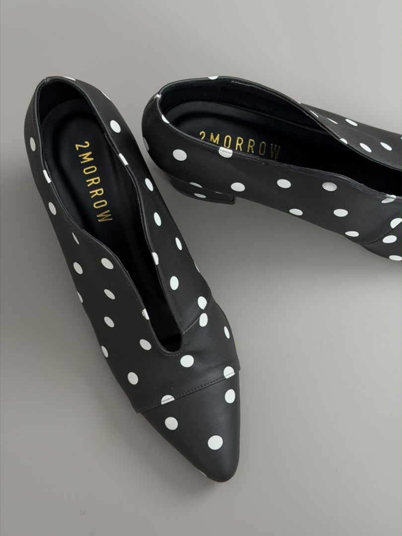 Jayla Opal Heels Chunky - Polka Dots (Preorder)