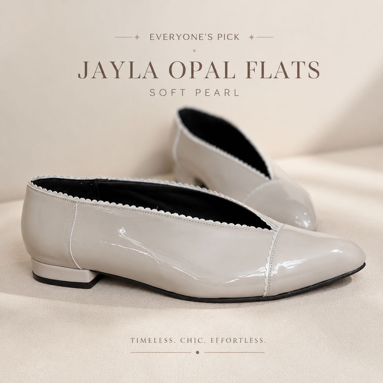 Jayla Opal Flats - Soft Pearl (Preorder)