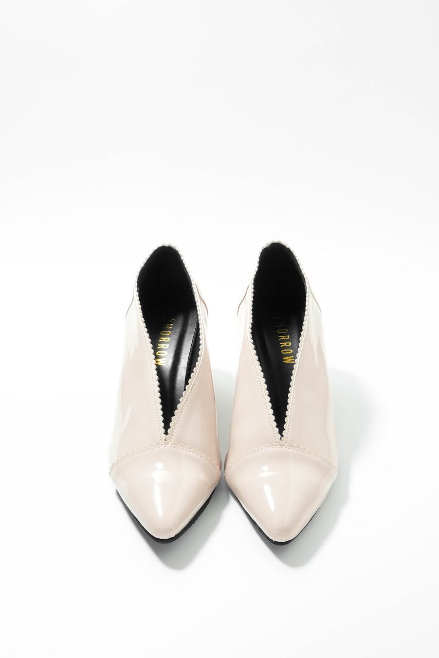 Jayla Opal Heels Chunky - Antique Cream (Preorder)