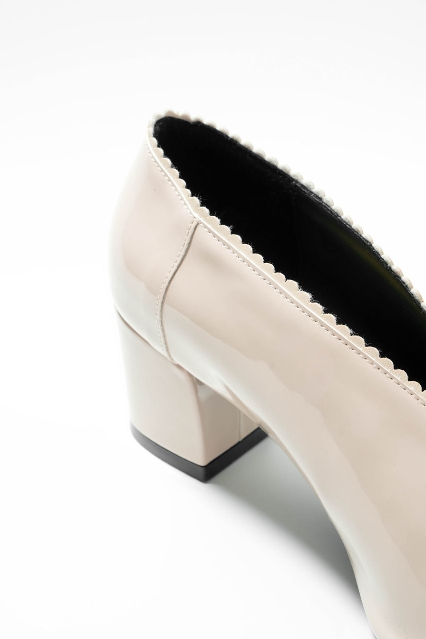 Jayla Opal Heels Chunky - Antique Cream (Preorder)