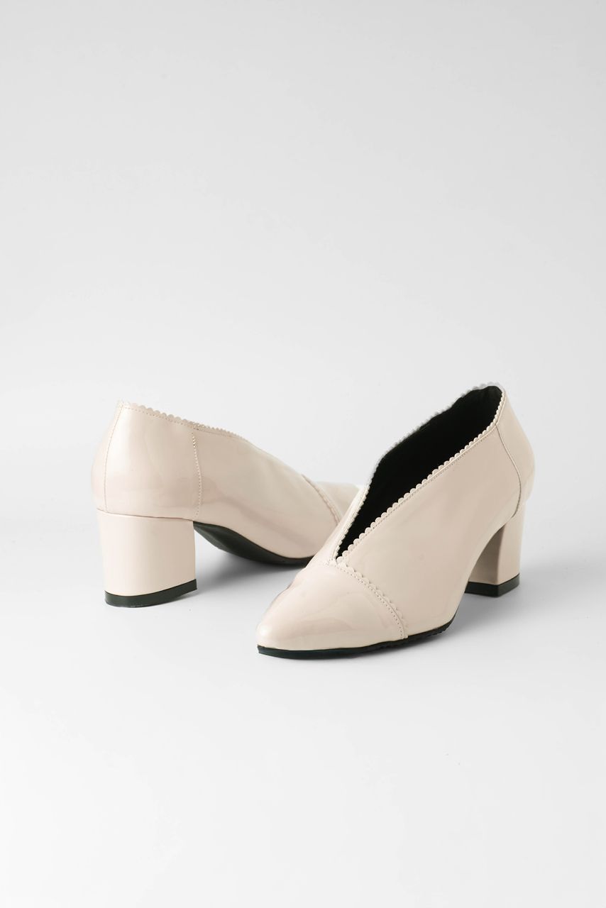 Jayla Opal Heels Chunky - Antique Cream (Preorder)